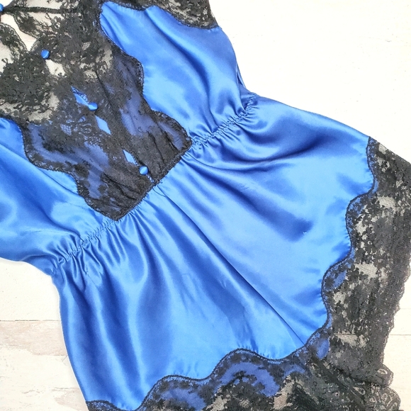 Vintage Barbizon Lingerie Lace Blue One Piece - Picture 4 of 13